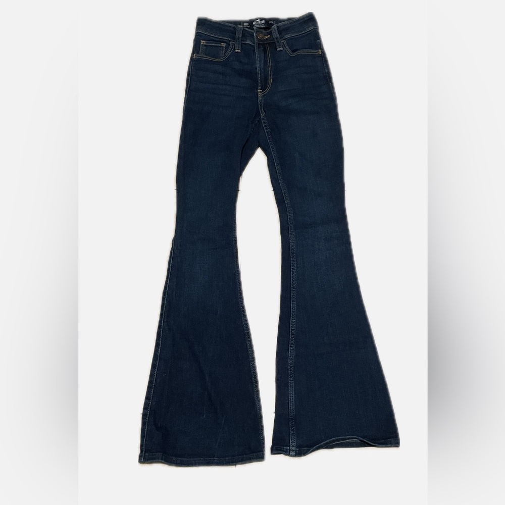 Hollister Blue Flare Wide Leg Jeans